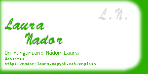 laura nador business card